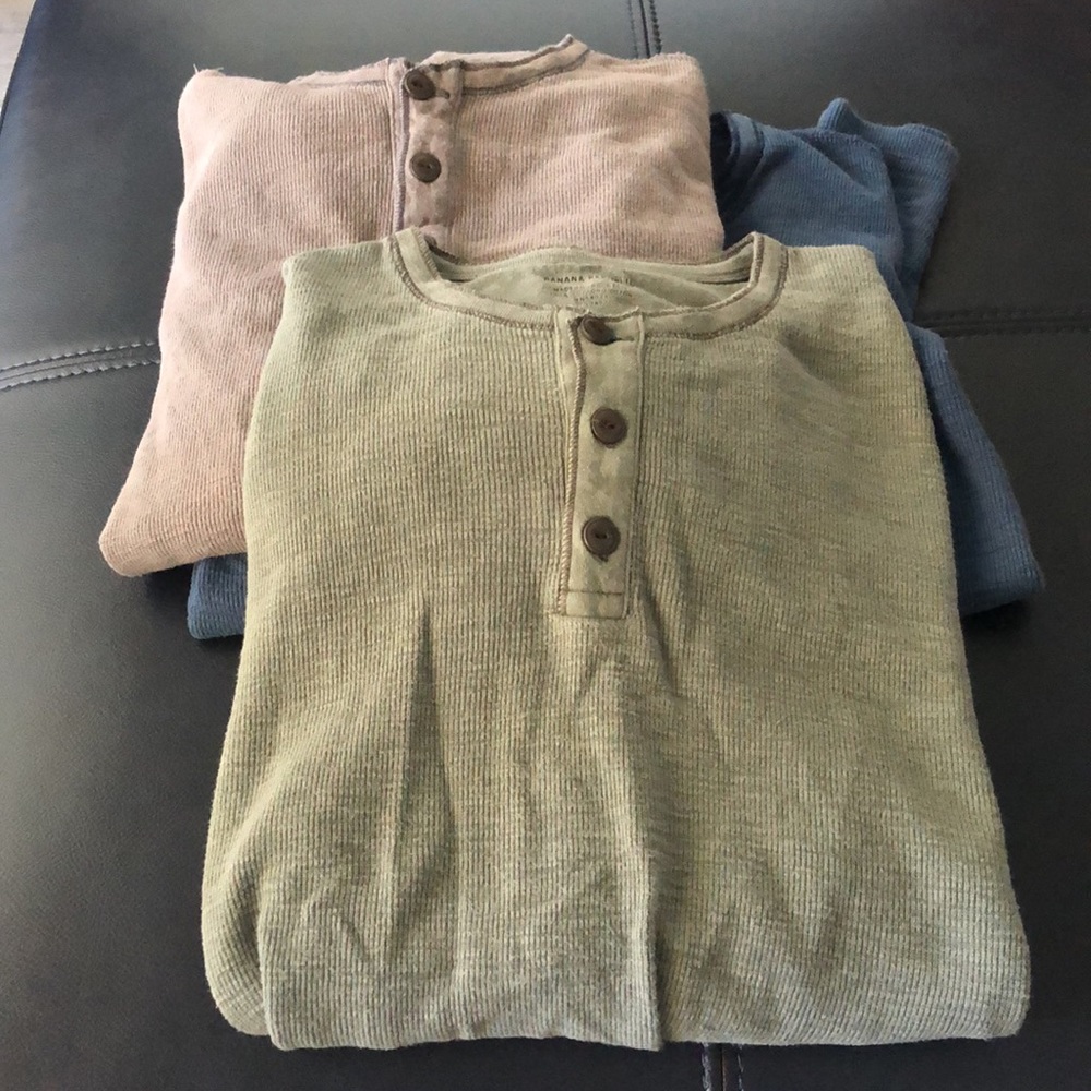 Banana Republic Henley Tees - Set of 3